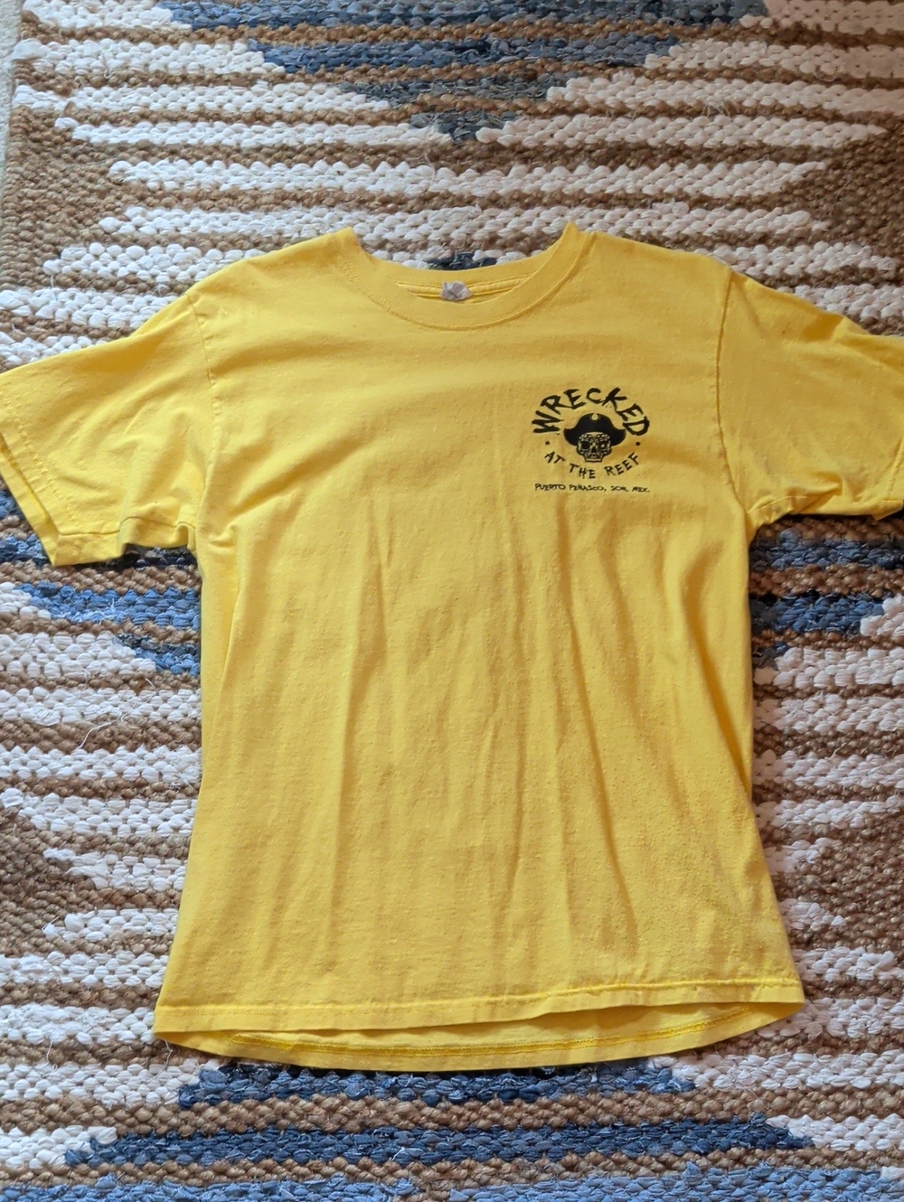 Wrecked At The Reef Yellow Short Sleeve Tee